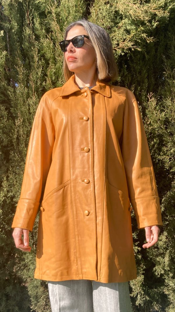 chaqueta italiana piel vintage