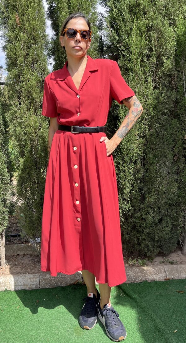 vestido vintage rojo