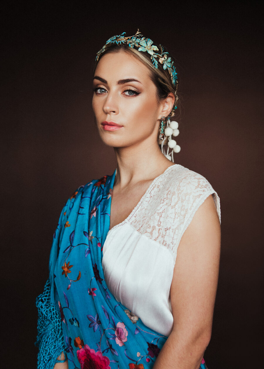 Vestido de principios del S.XX en raso "Candelaria"