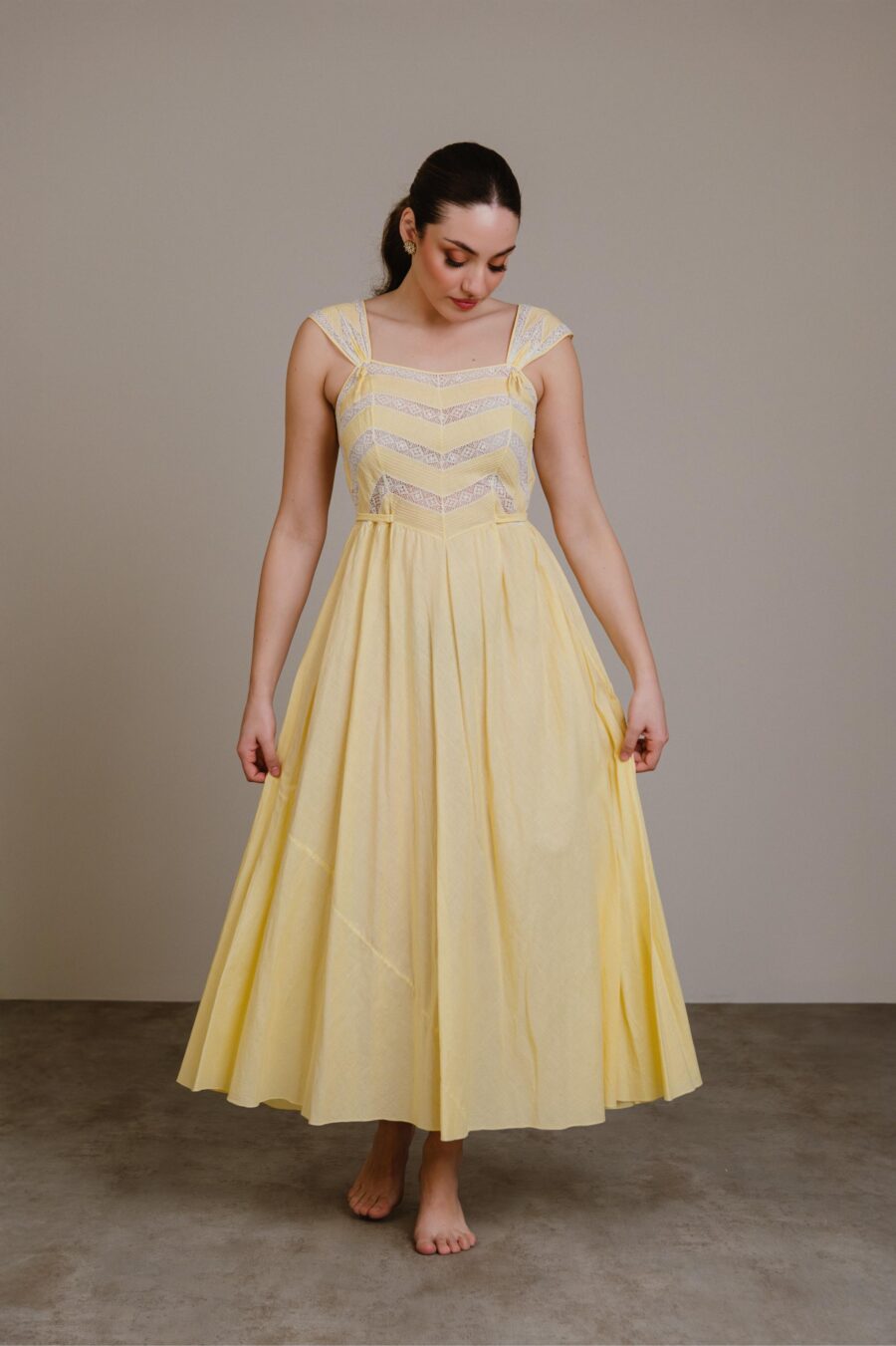 Vestido lencero de batista años 40 “Bernarda” - Imagen 3