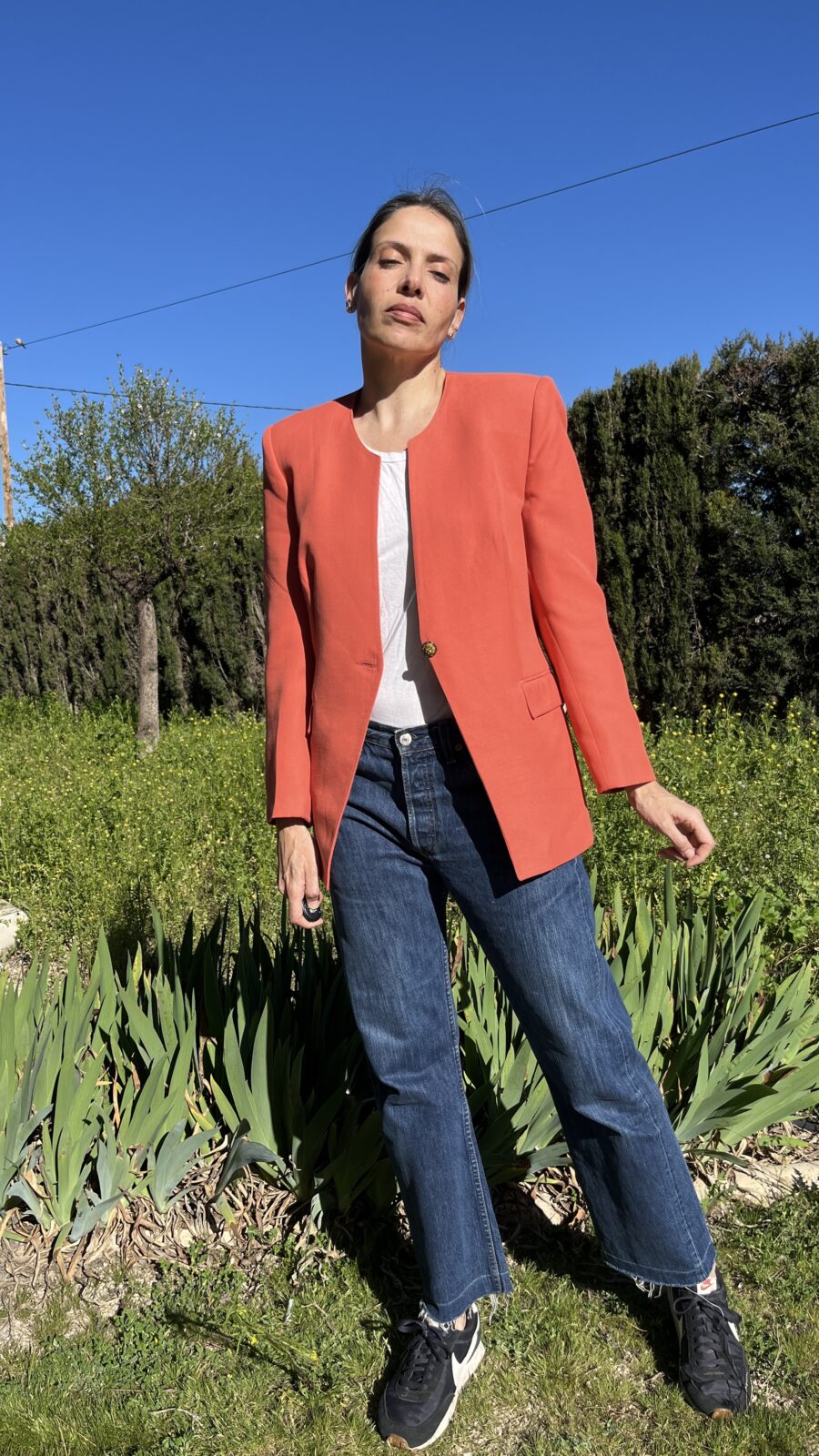 Blazer Vintage Años 80 en Coral Fabricada en Madrid - Imagen 6