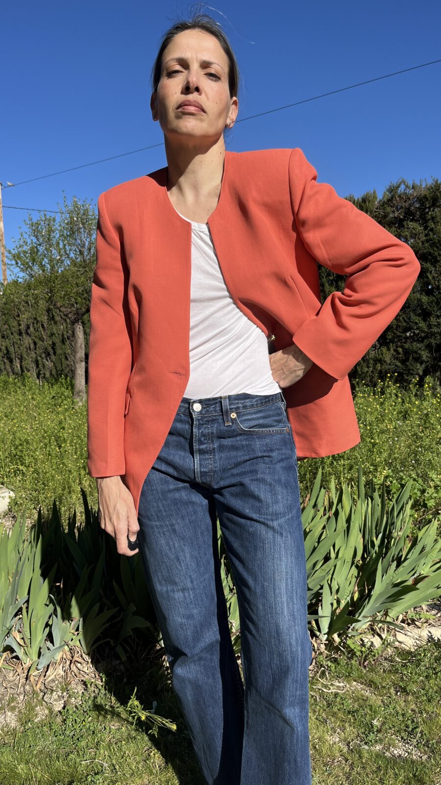 Blazer Vintage Años 80 en Coral Fabricada en Madrid - Imagen 9