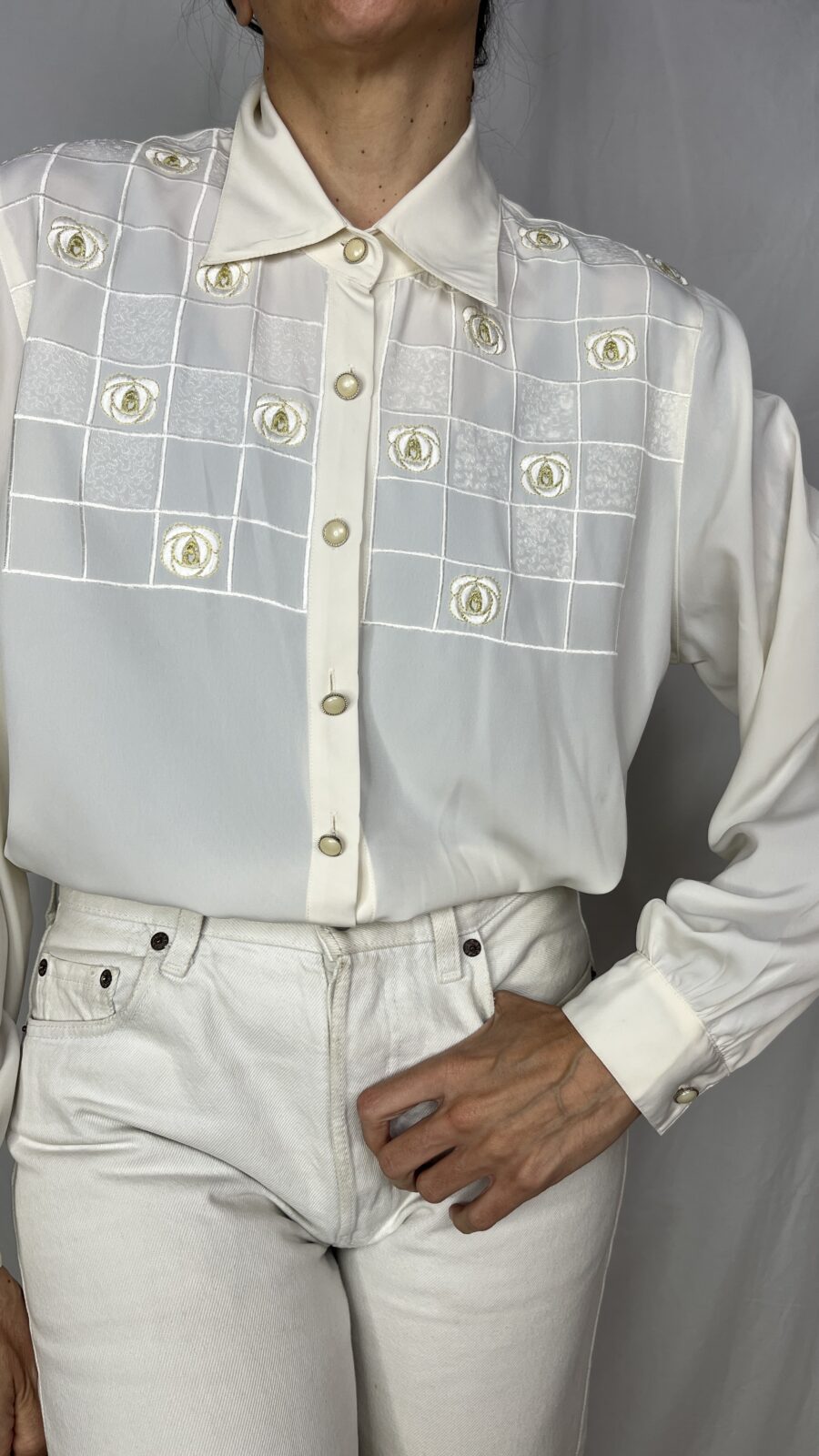 Camisa Vintage Blanca Años 90 - Imagen 6