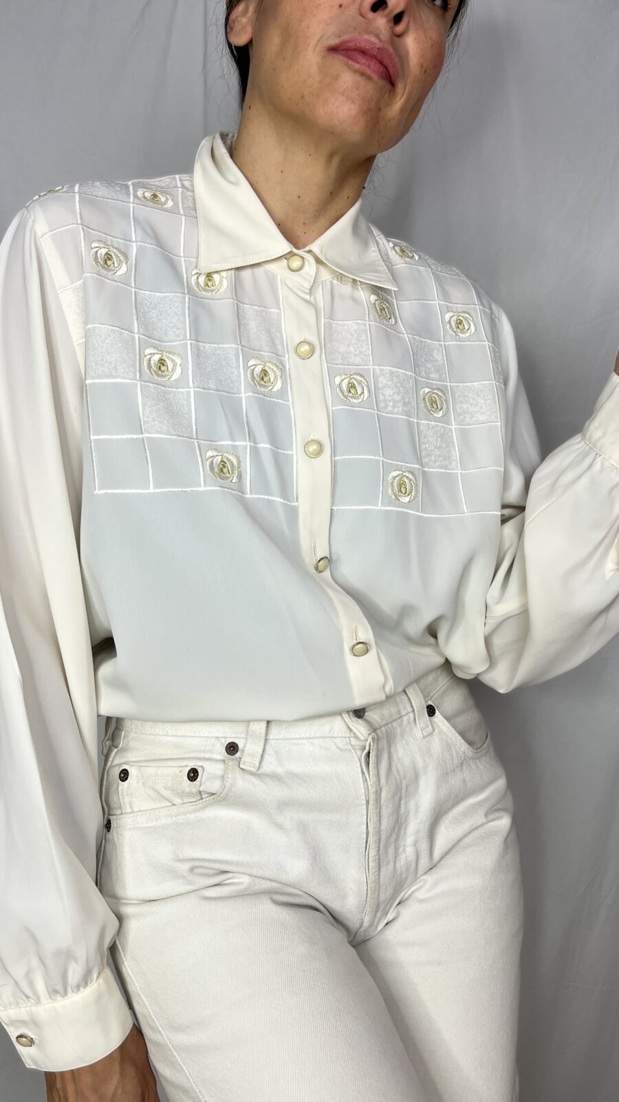 Camisa Vintage Blanca Años 90 - Imagen 4