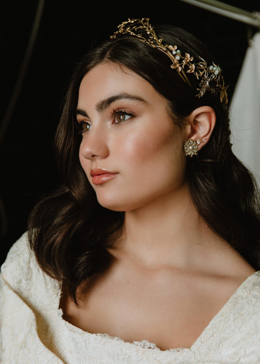 Vestido de novia de encaje y raso primera mitad S.XX “Crisanta” - Imagen 9