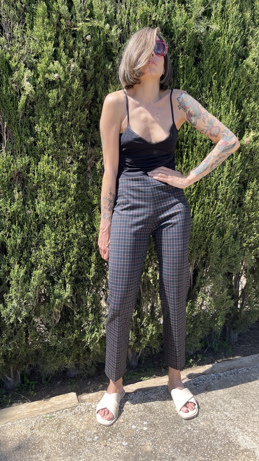 Pantalón de Cuadro Pequeño Años 90 Fabricado en España - Imagen 2