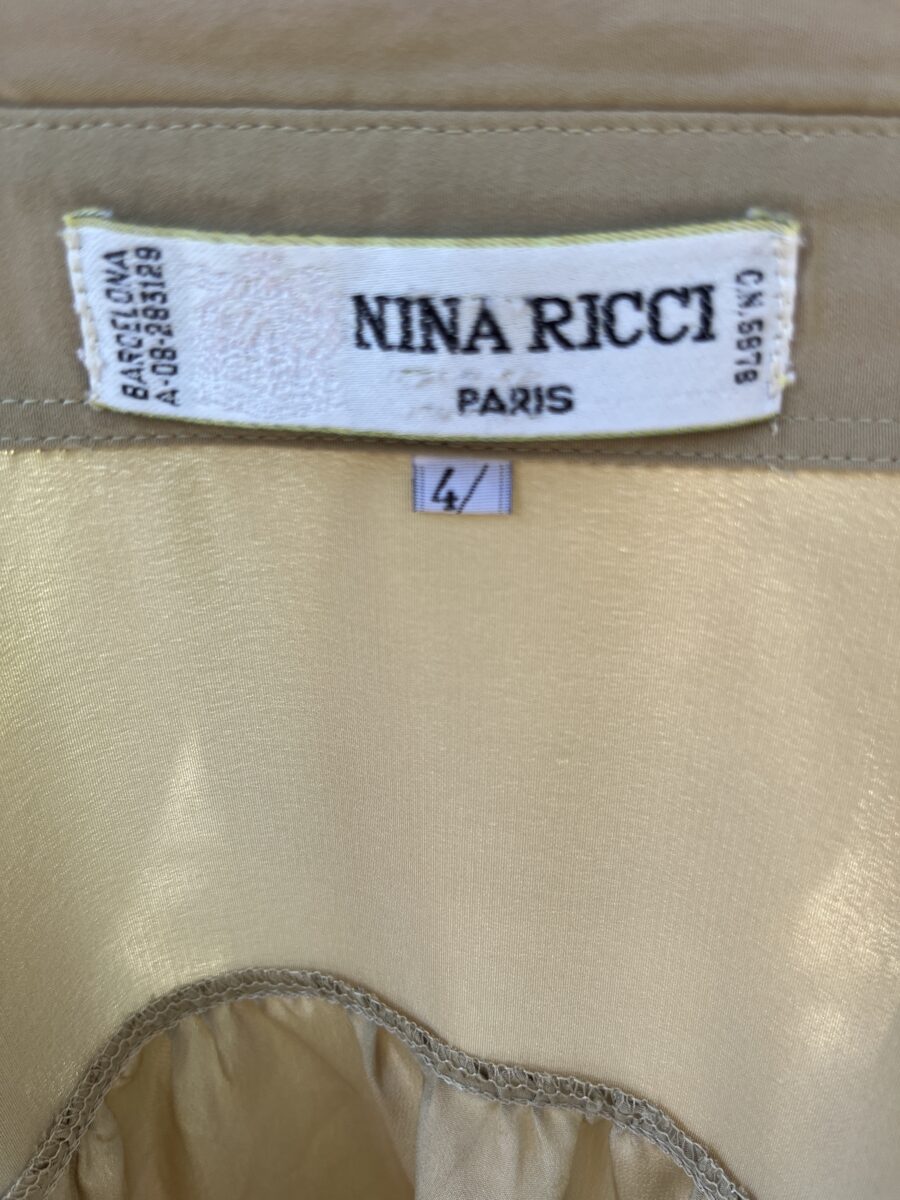 Blusa Vintage de Seda Satinada de Nina Ricci París - Imagen 14