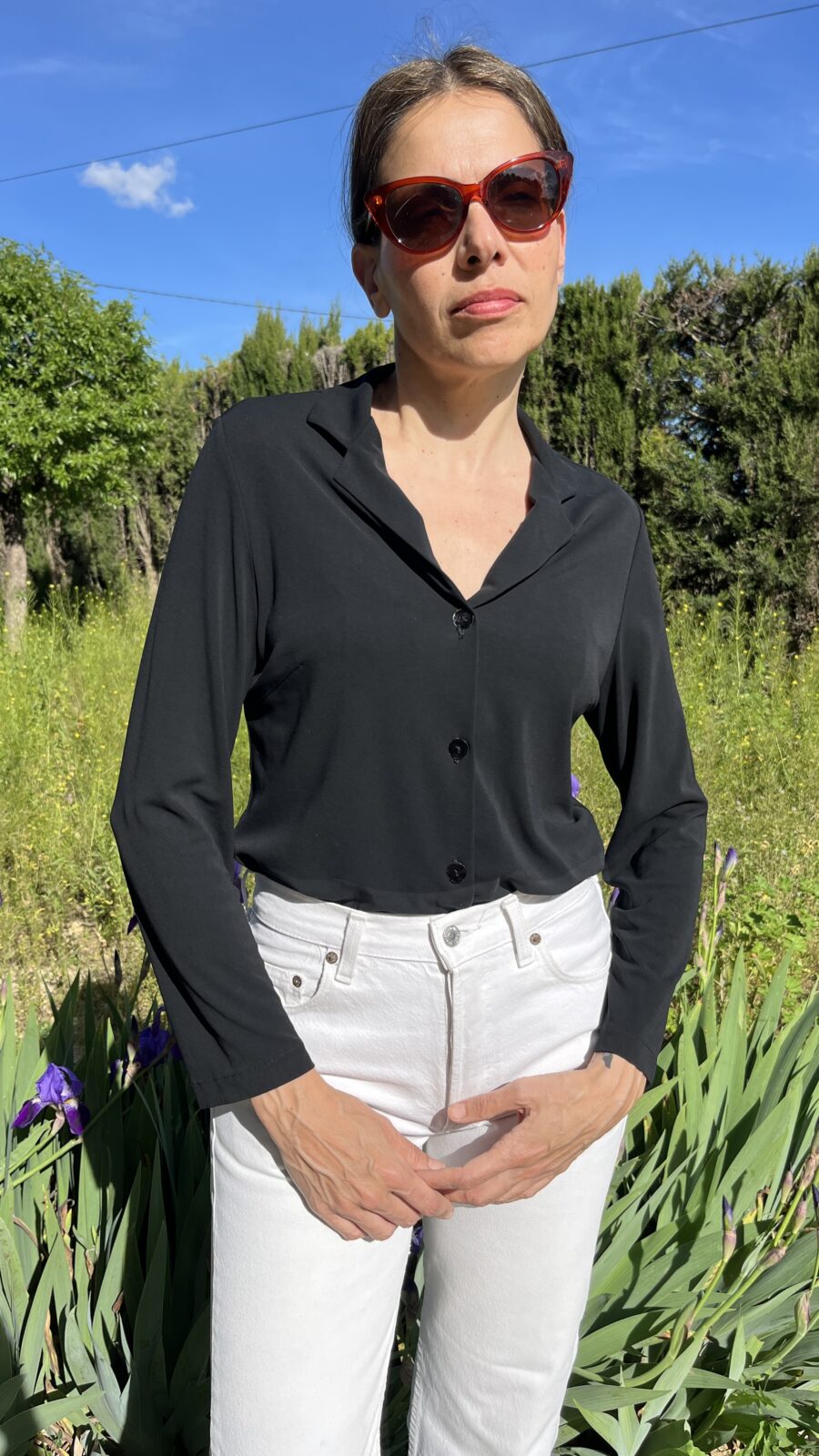 Camisa de Punto Sintético Negra Escorpión Años 90 - Imagen 3