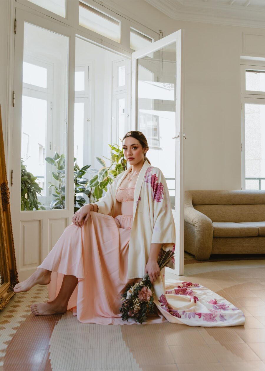 Kimono Vintage Japonés Años 60 “Haruka” - Imagen 3