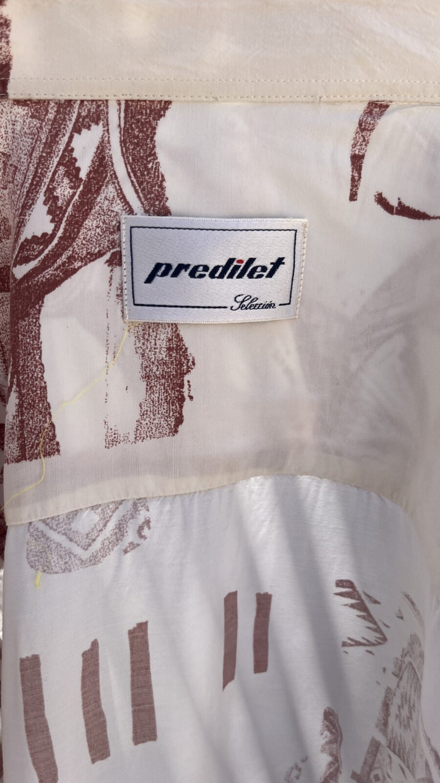 Camisa Unisex Vintage Años 80 con Estampado Étnico en Burdeos y Blanco - Imagen 10