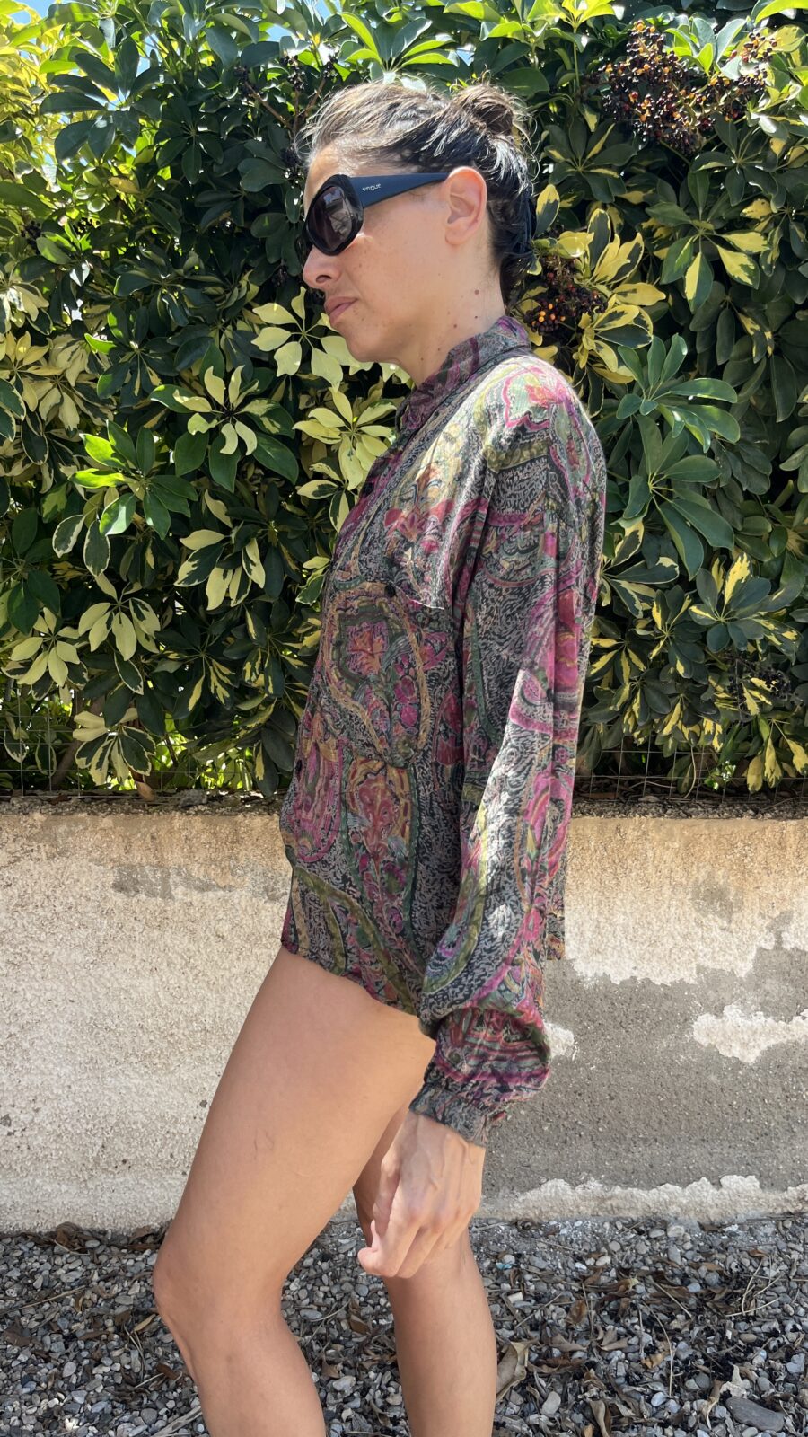 Camisa Vintage de Viscosa con Estampado Cachemira Multicolor - Imagen 8