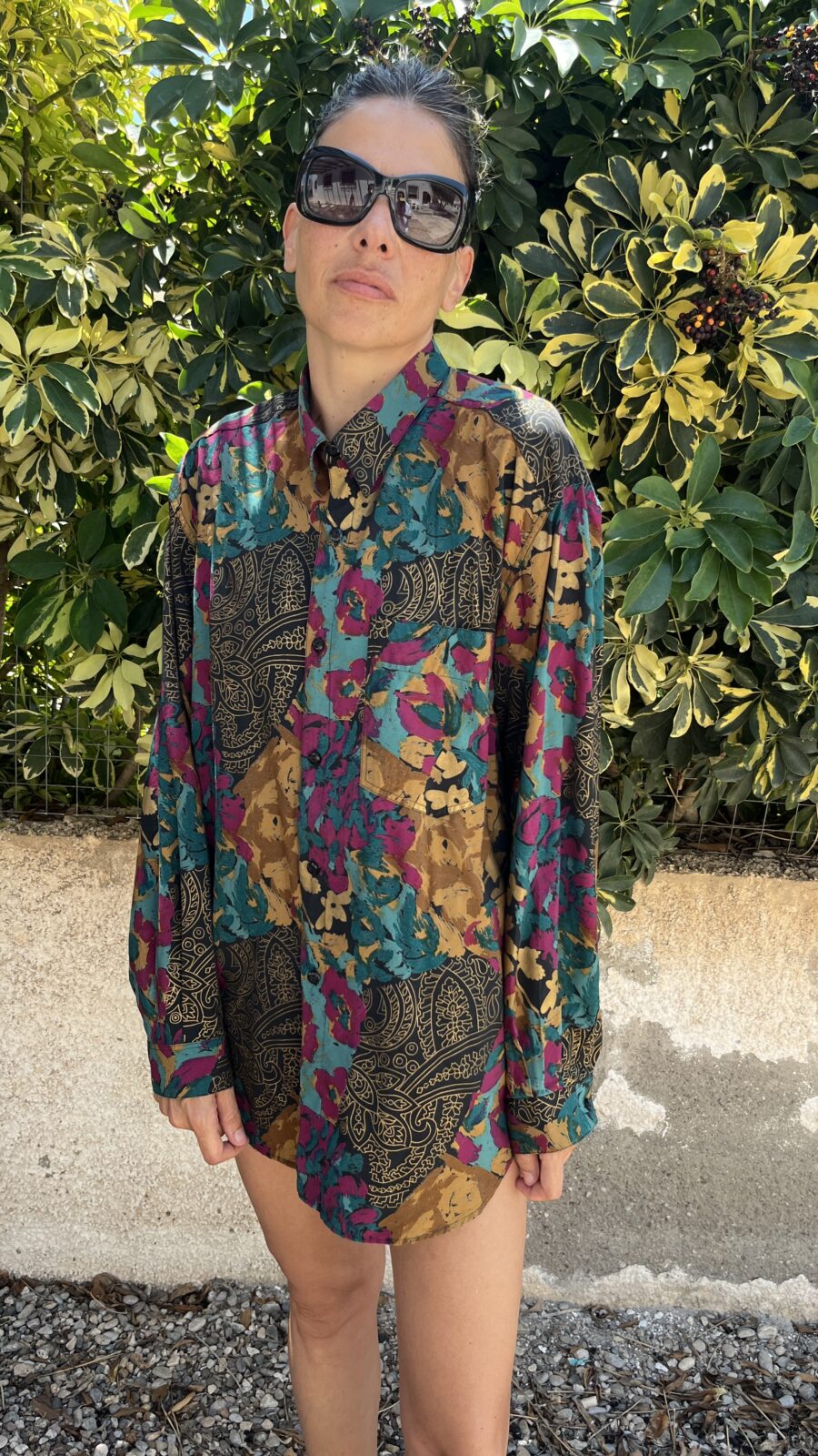 Camisa Vintage “Mango” Años 90 con Estampado Floral y Paisley - Imagen 6