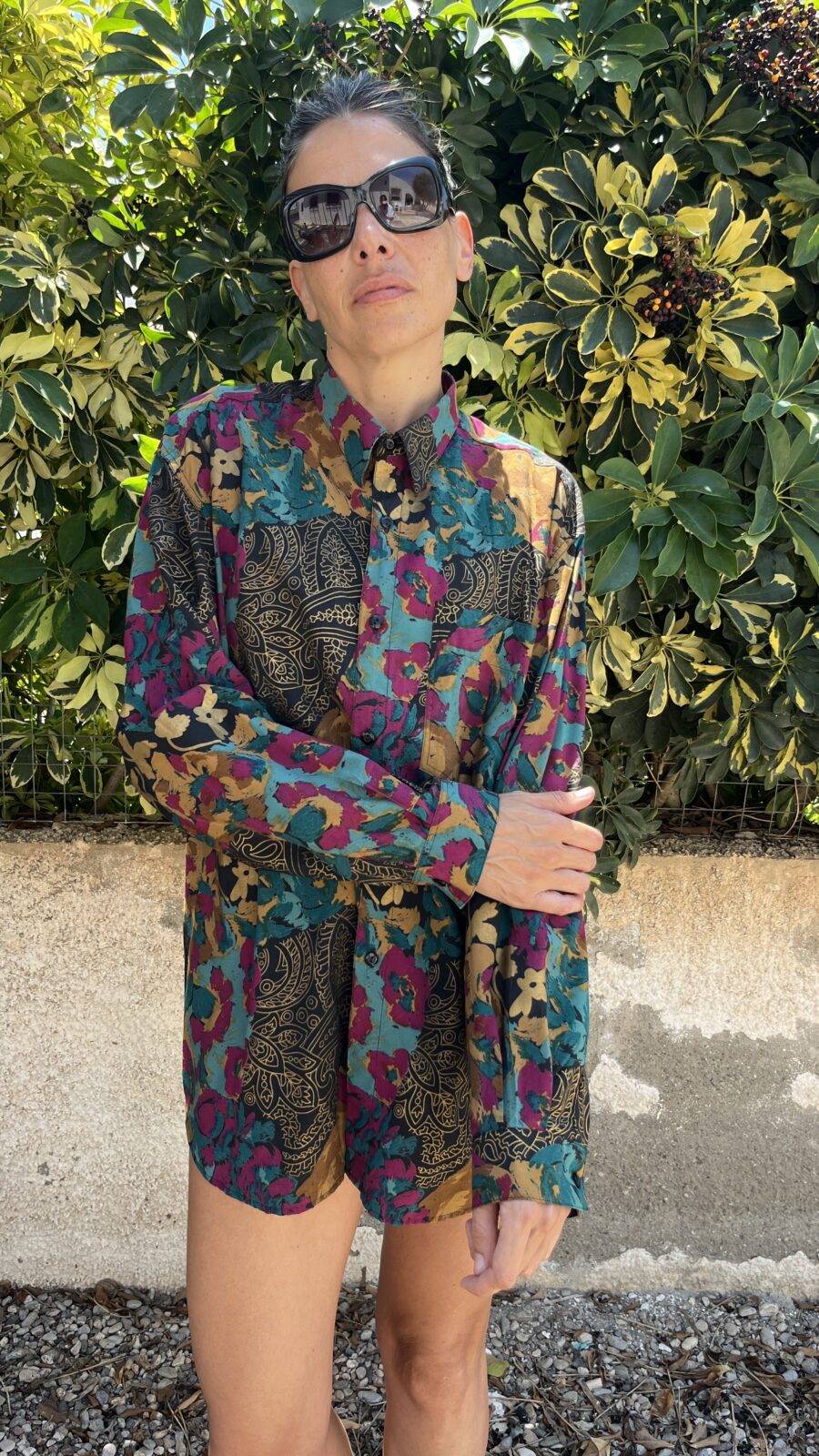 Camisa Vintage “Mango” Años 90 con Estampado Floral y Paisley - Imagen 4