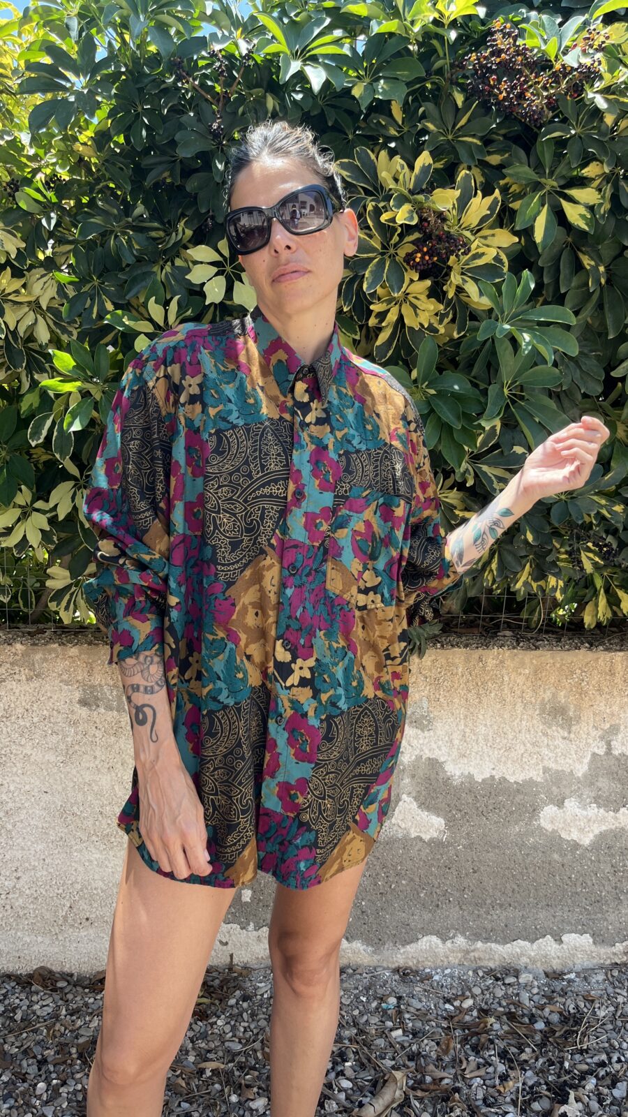 Camisa Vintage “Mango” Años 90 con Estampado Floral y Paisley - Imagen 8