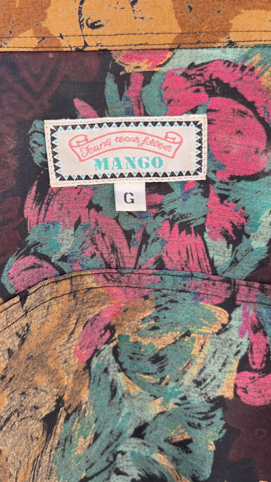 Camisa Vintage “Mango” Años 90 con Estampado Floral y Paisley - Imagen 13