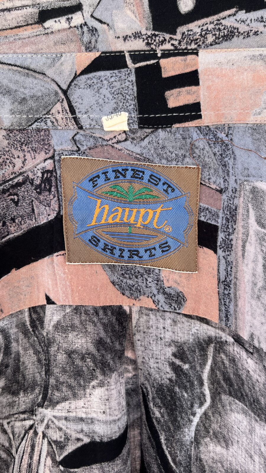 Camisa Vintage Unisex “Haupt” de Estampado Abstracto en Tonos Pastel – Años 80 - Imagen 13