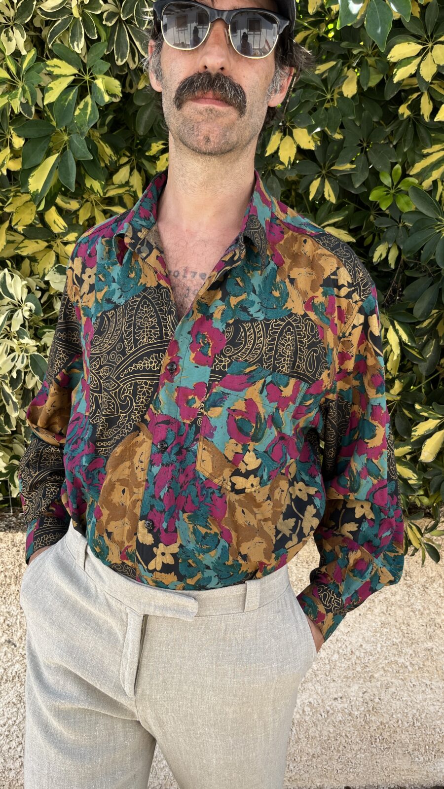 Camisa Vintage “Mango” Años 90 con Estampado Floral y Paisley - Imagen 7