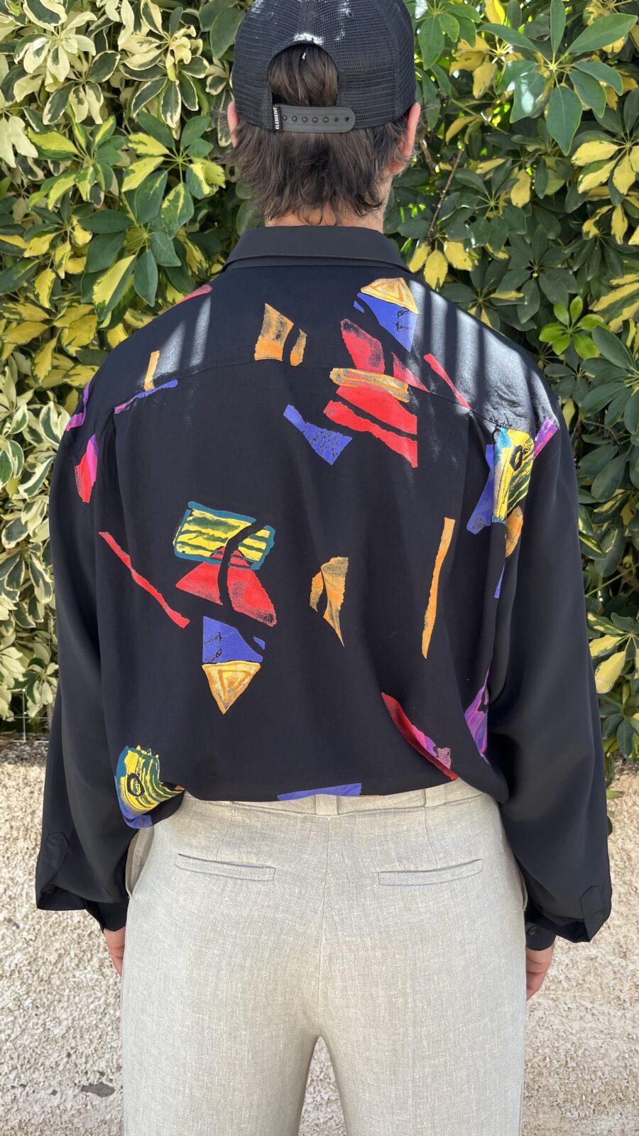 Camisa Vintage Negra Estampada “La Ruta”– Años 80 - Imagen 12