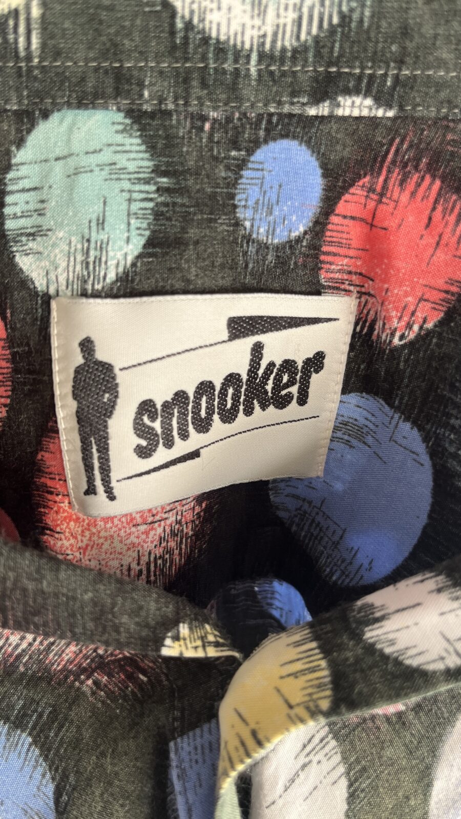 Camisa Vintage Años 80 "Snooker" con Estampado de Círculos Multicolor - Imagen 13