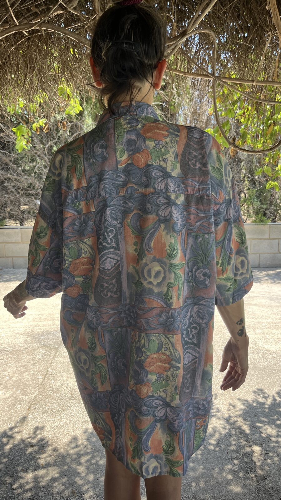 Camisa Vintage hecha en España de Viscosa con Estampado Floral Pastel - Imagen 11