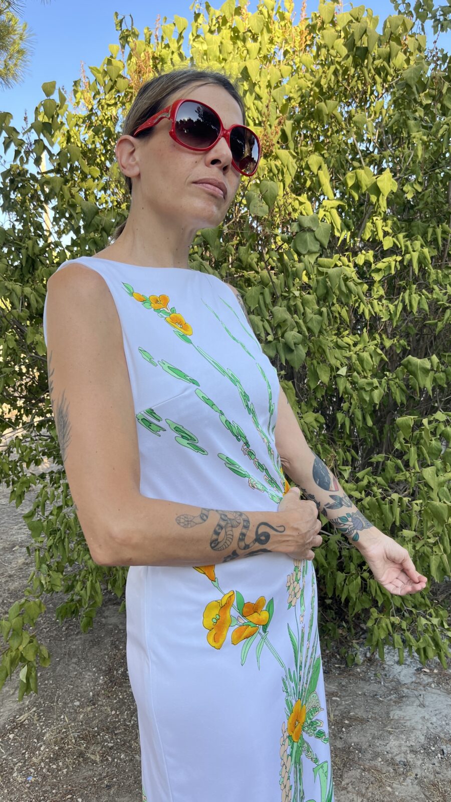 Vestido Largo Vintage Verena Modelle Años 70 con Estampado Floral - Imagen 6