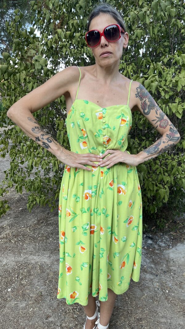 vestido verde vintage