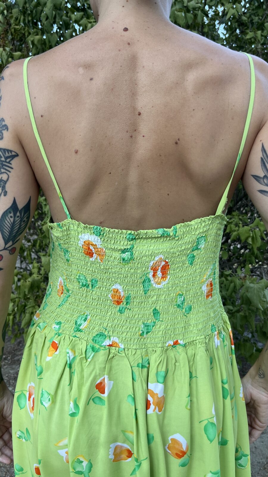 Vestido Vintage Años 80 en Algodón Estampado Floral – Made in England - Imagen 6