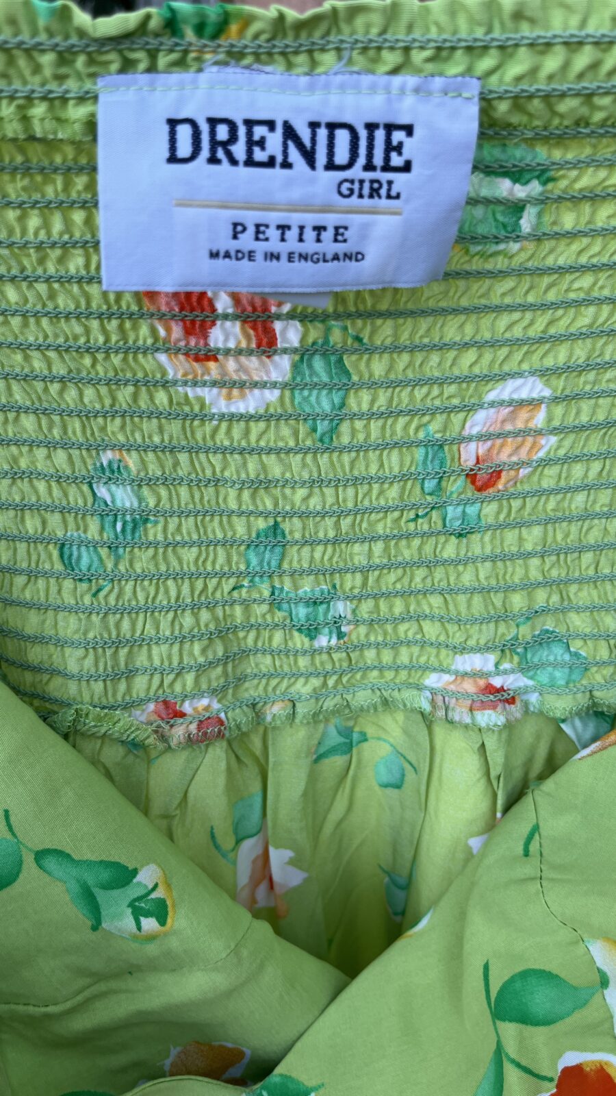 Vestido Vintage Años 80 en Algodón Estampado Floral – Made in England - Imagen 7