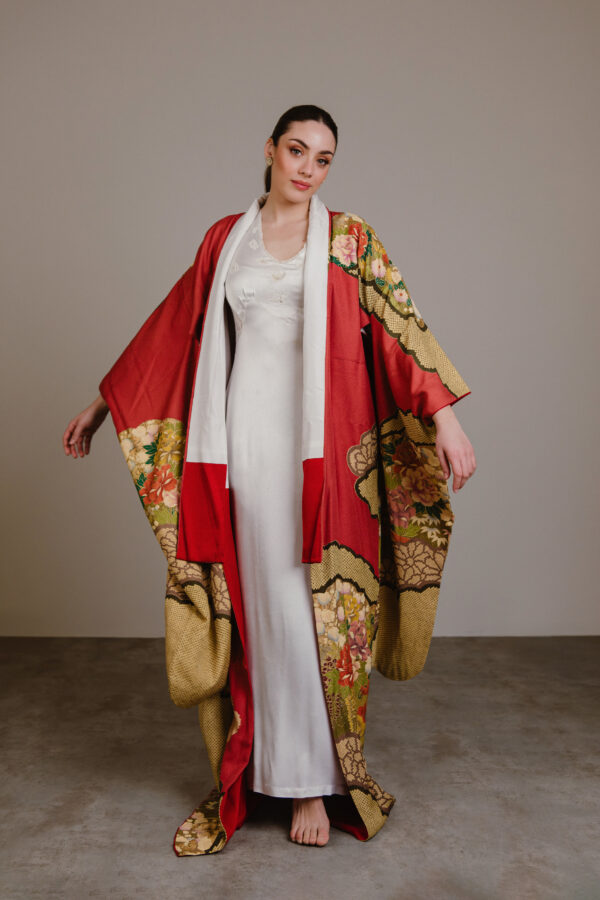 Kimono Furisode de Seda "Satsuki" – Japón, Años 60