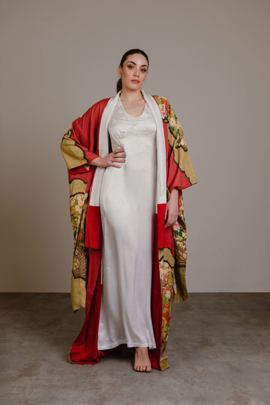 Kimono Furisode de Seda "Satsuki" – Japón, Años 60 - Imagen 5