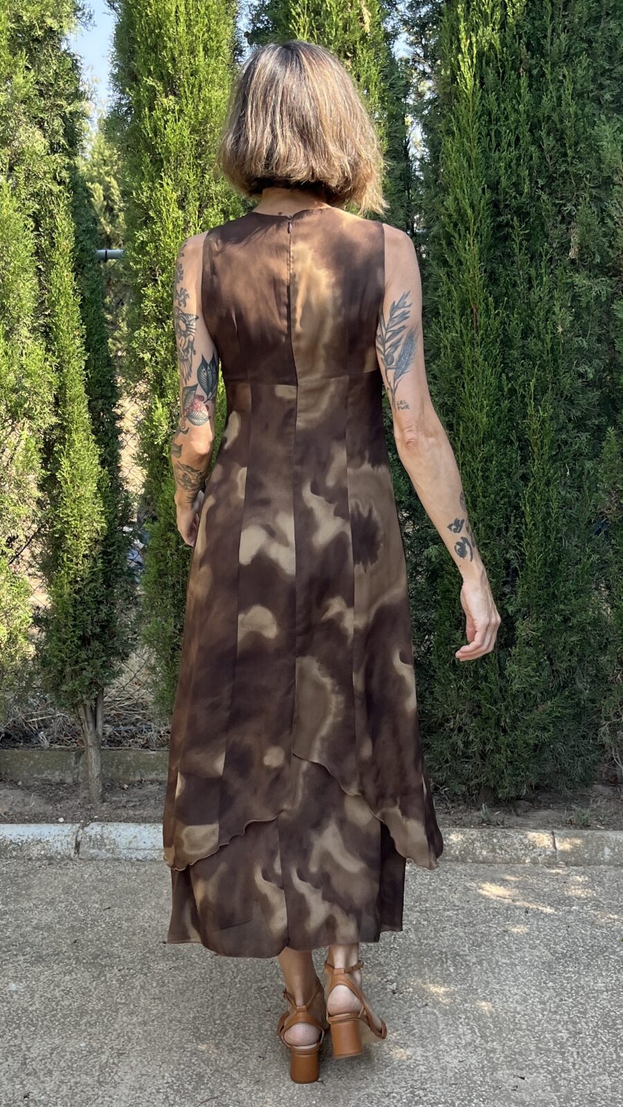 Vestido Vintage Español Años 90 de la Firma Magna en Estampado Tie-Dye - Imagen 9
