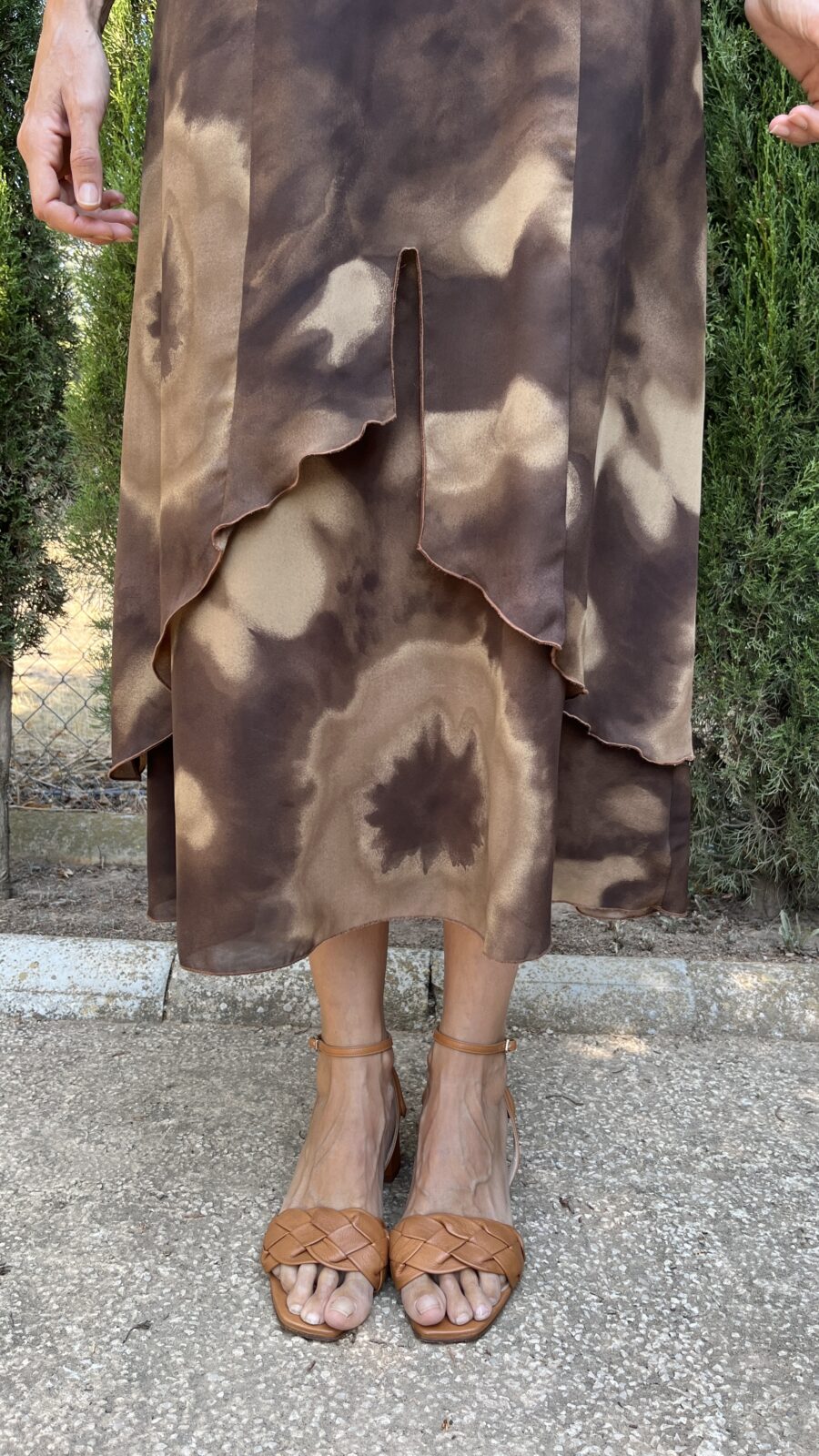Vestido Vintage Español Años 90 de la Firma Magna en Estampado Tie-Dye - Imagen 4