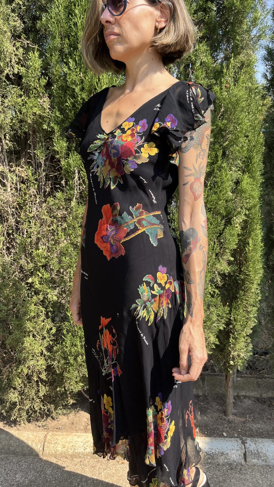 Vestido René Derhy en Viscosa Estampada – Años 90 - Imagen 9