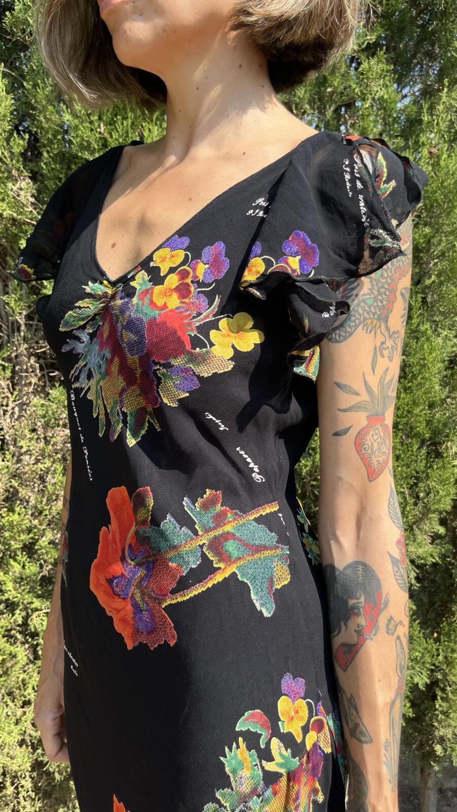 Vestido René Derhy en Viscosa Estampada – Años 90 - Imagen 5