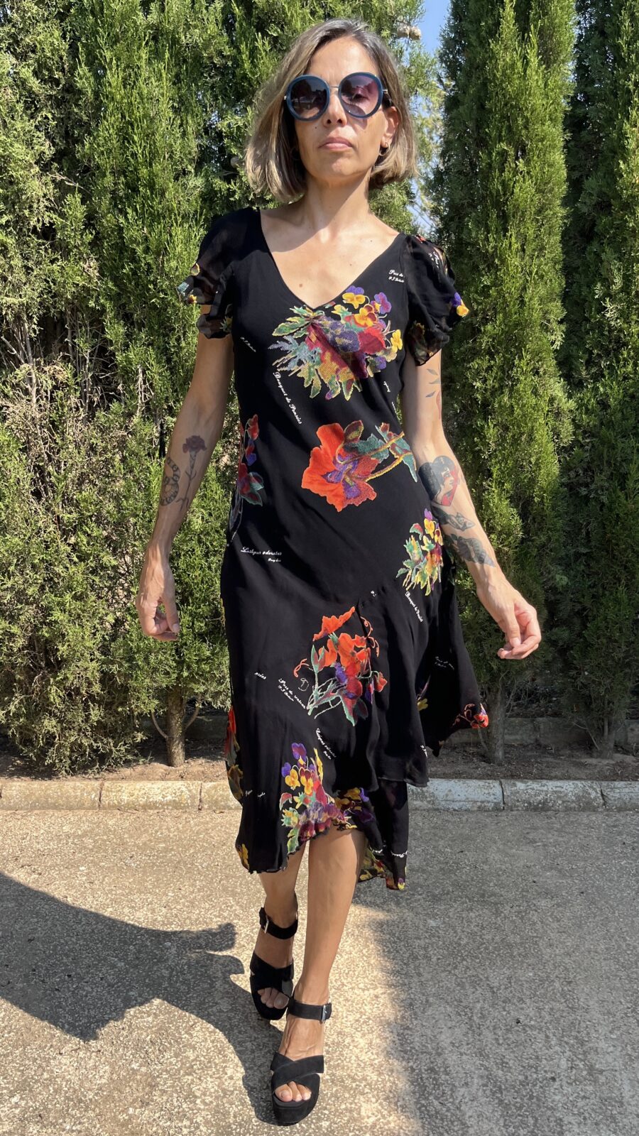 Vestido René Derhy en Viscosa Estampada – Años 90 - Imagen 6