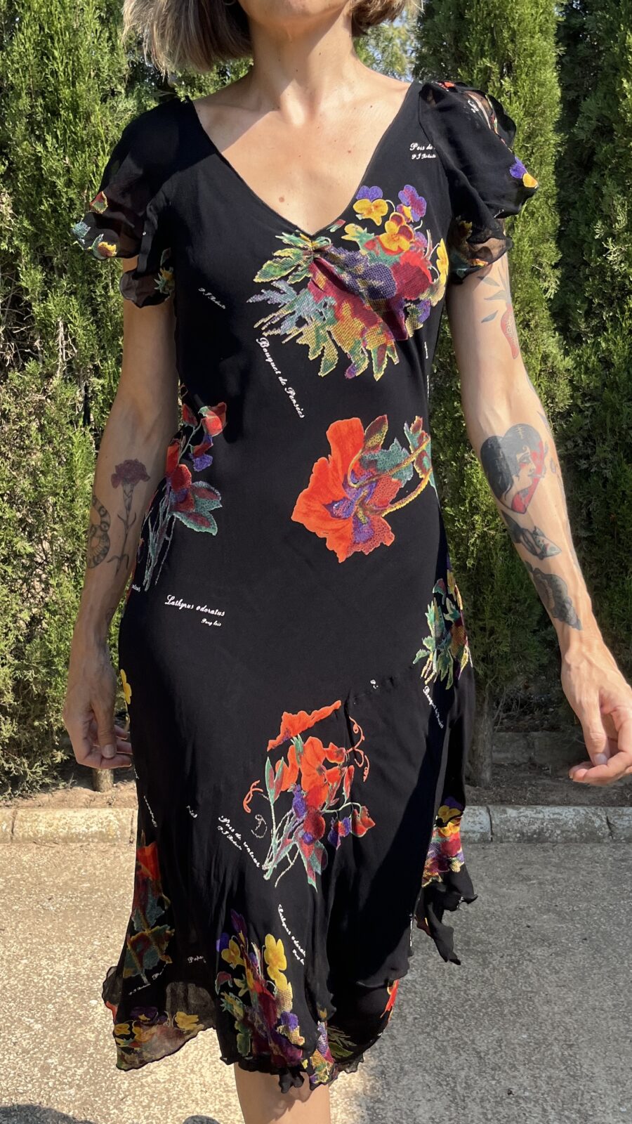 Vestido René Derhy en Viscosa Estampada – Años 90 - Imagen 4
