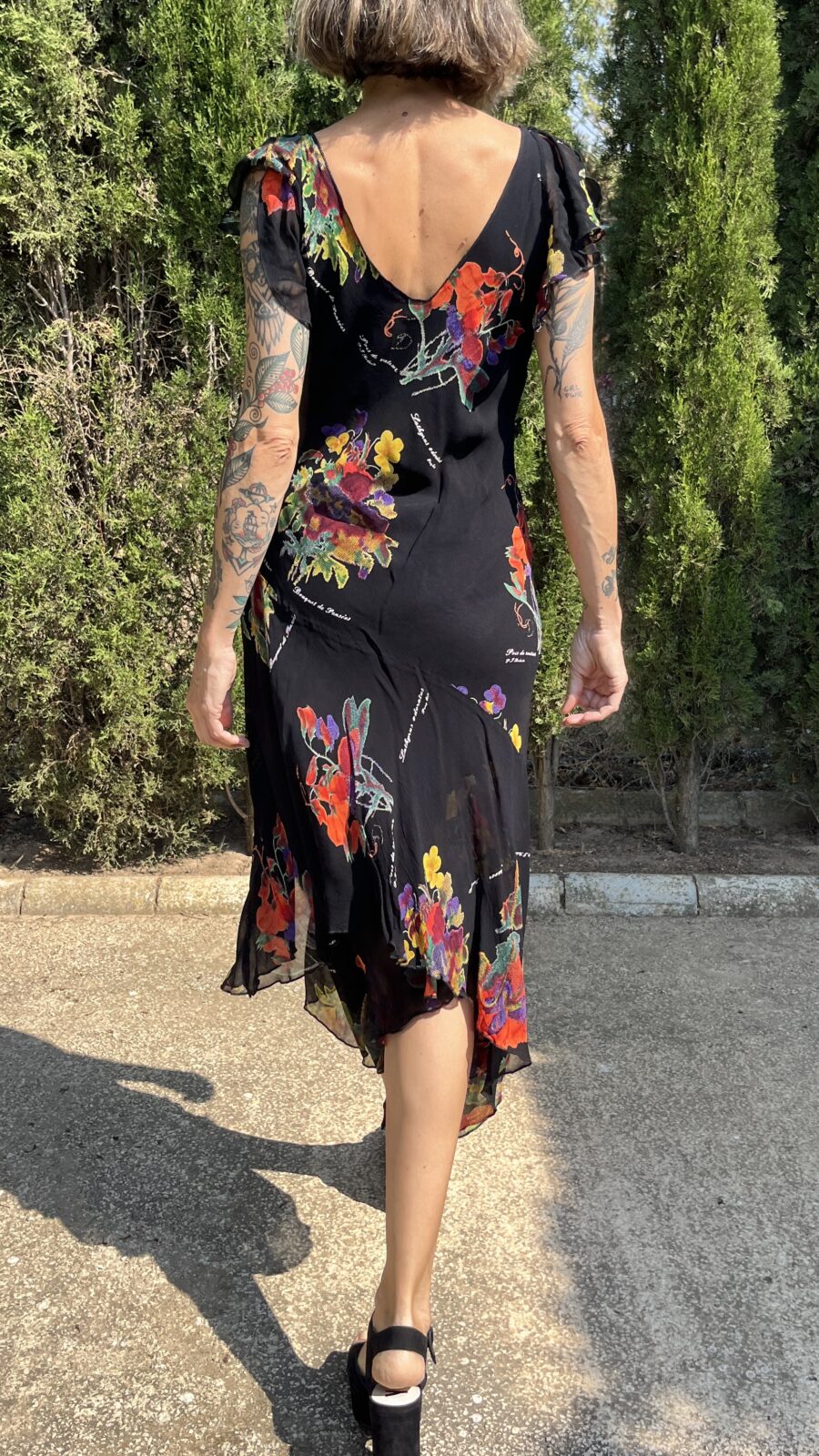 Vestido René Derhy en Viscosa Estampada – Años 90 - Imagen 3