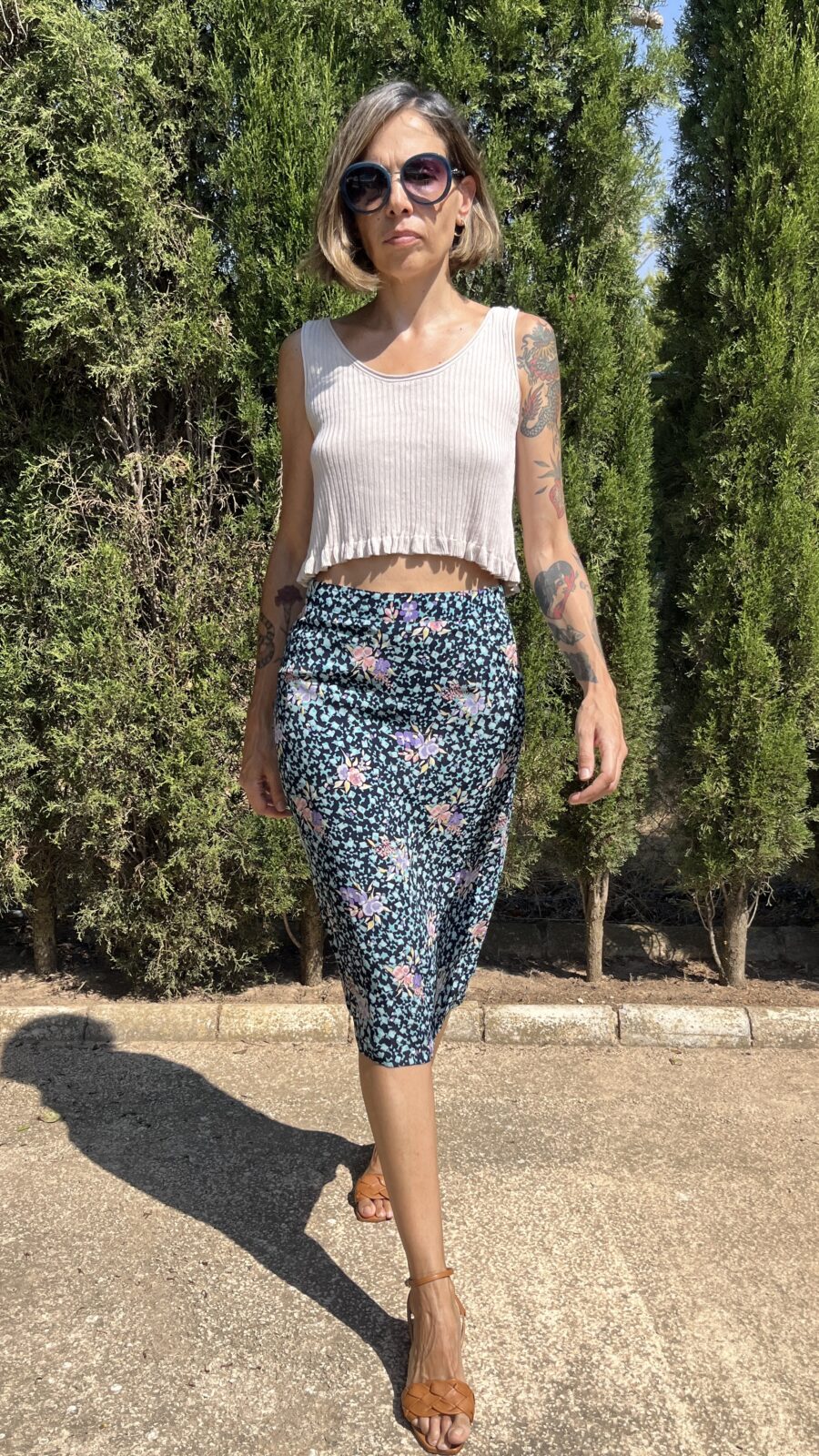 Falda lápiz estampada Mafeco años 60 - Imagen 5