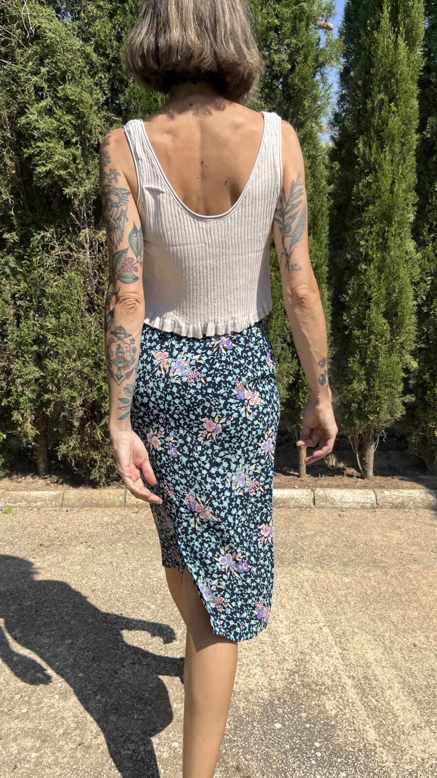 Falda lápiz estampada Mafeco años 60 - Imagen 6