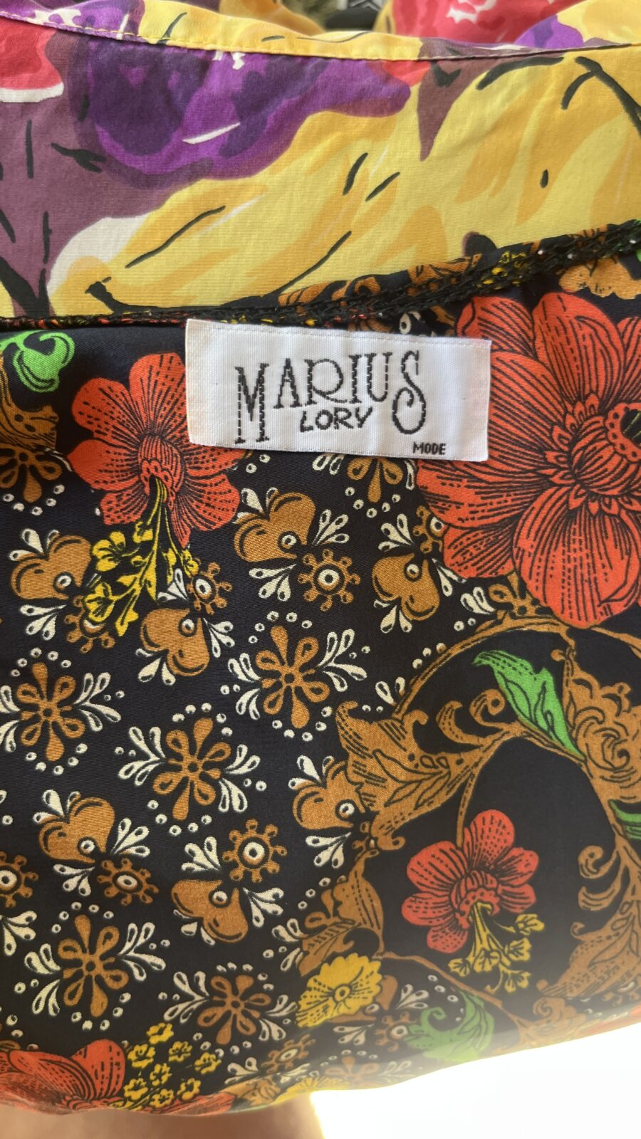 Blusa sin mangas en rayón estampado folk con nudo delantero años 90 - Imagen 8