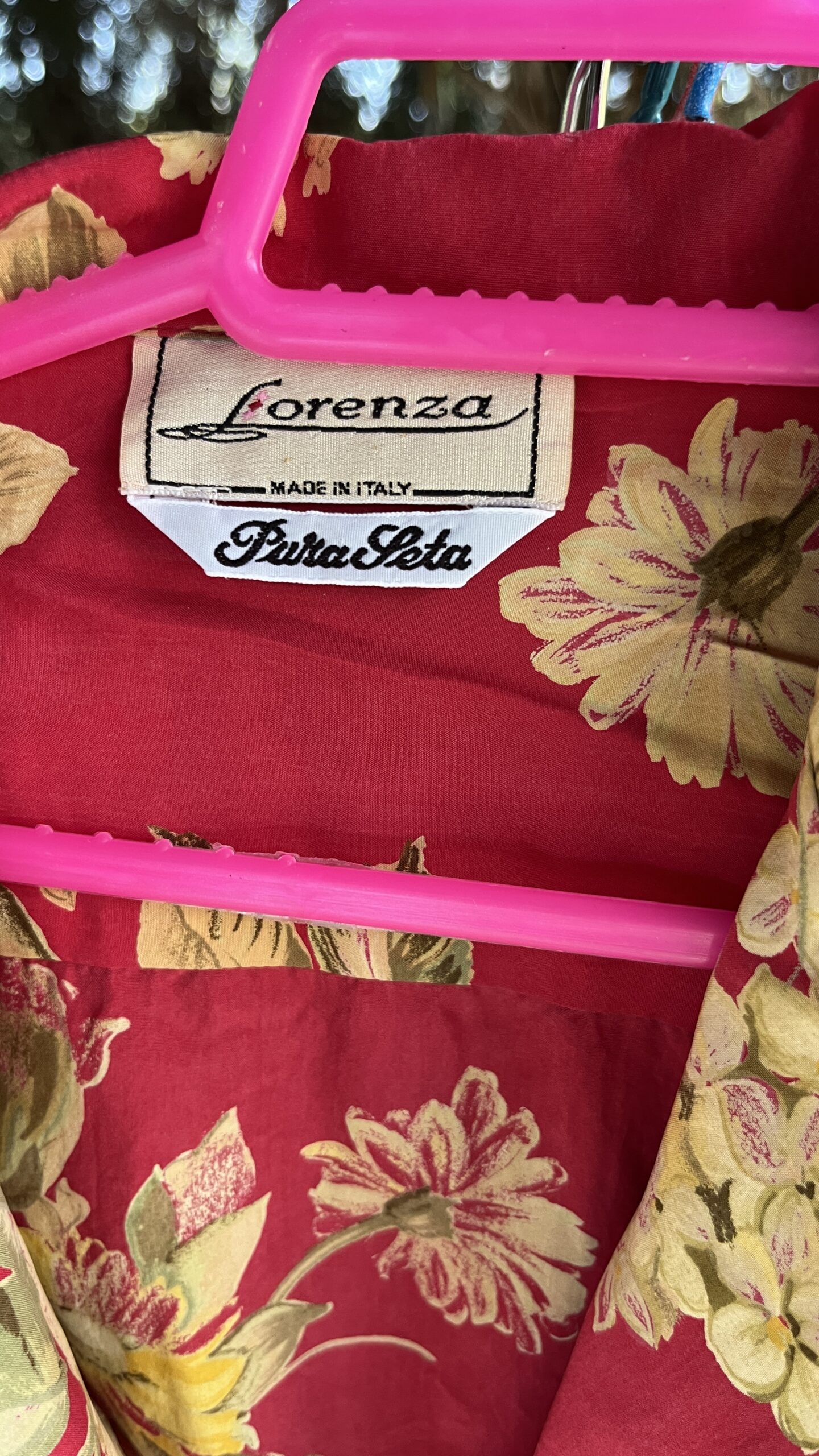 Camisa seda floral 80s — Lorenza (Made in Italy) - Imagen 6