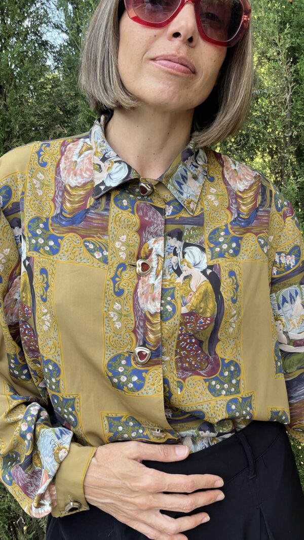 Camisa estampada art nouveau 80s/90s — El Corte Inglés