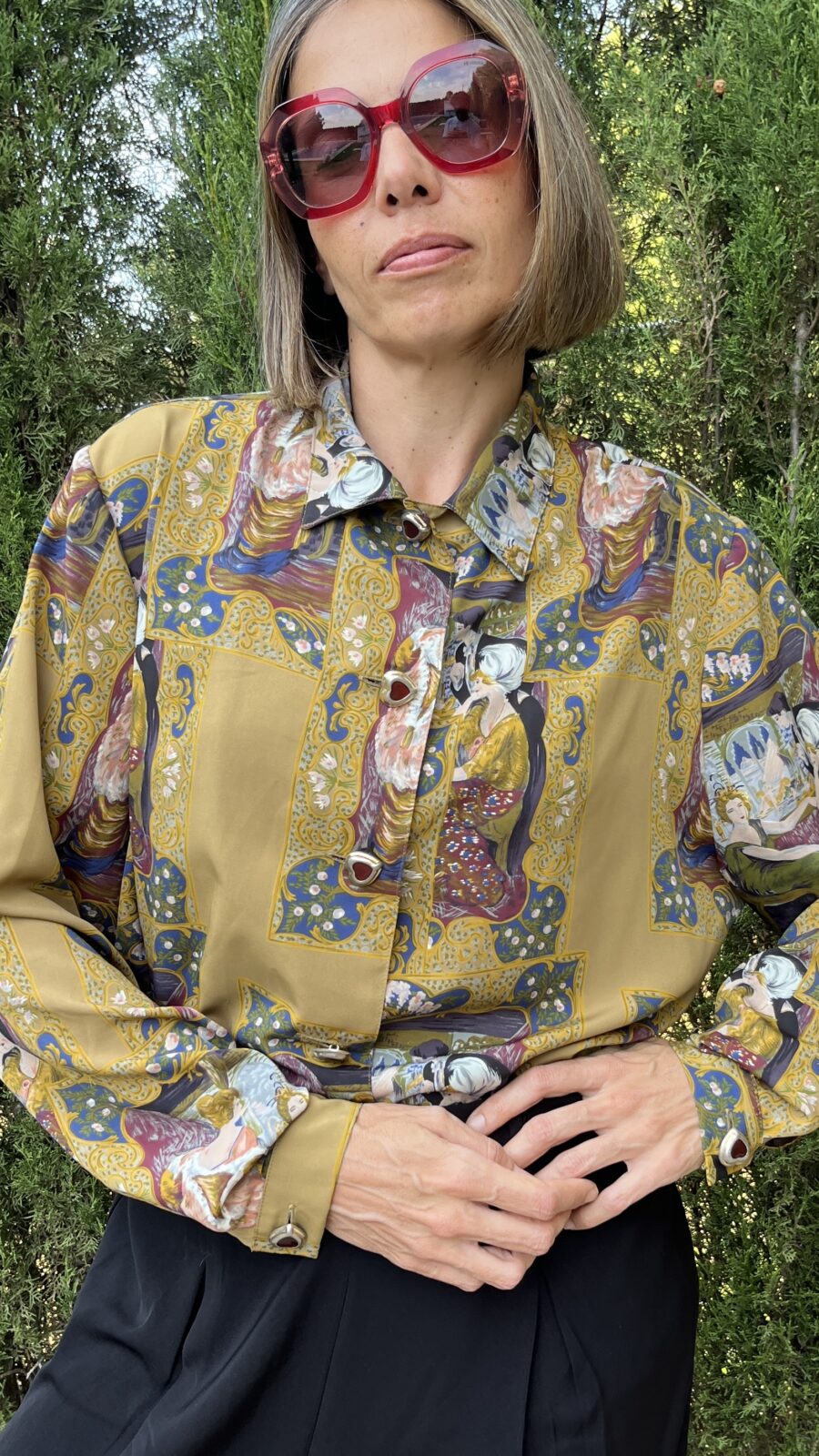 Camisa estampada art nouveau 80s/90s — El Corte Inglés - Imagen 7