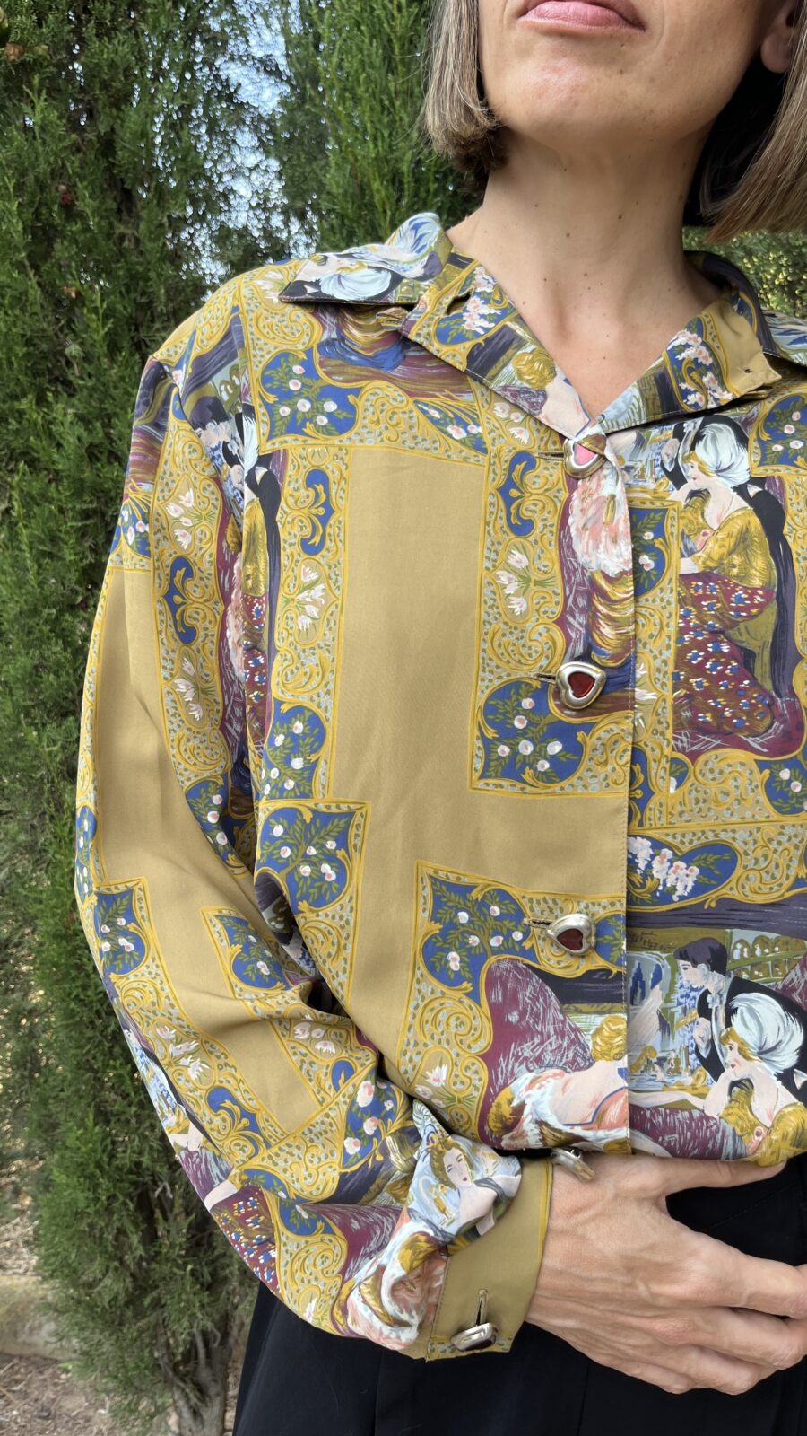 Camisa estampada art nouveau 80s/90s — El Corte Inglés - Imagen 4
