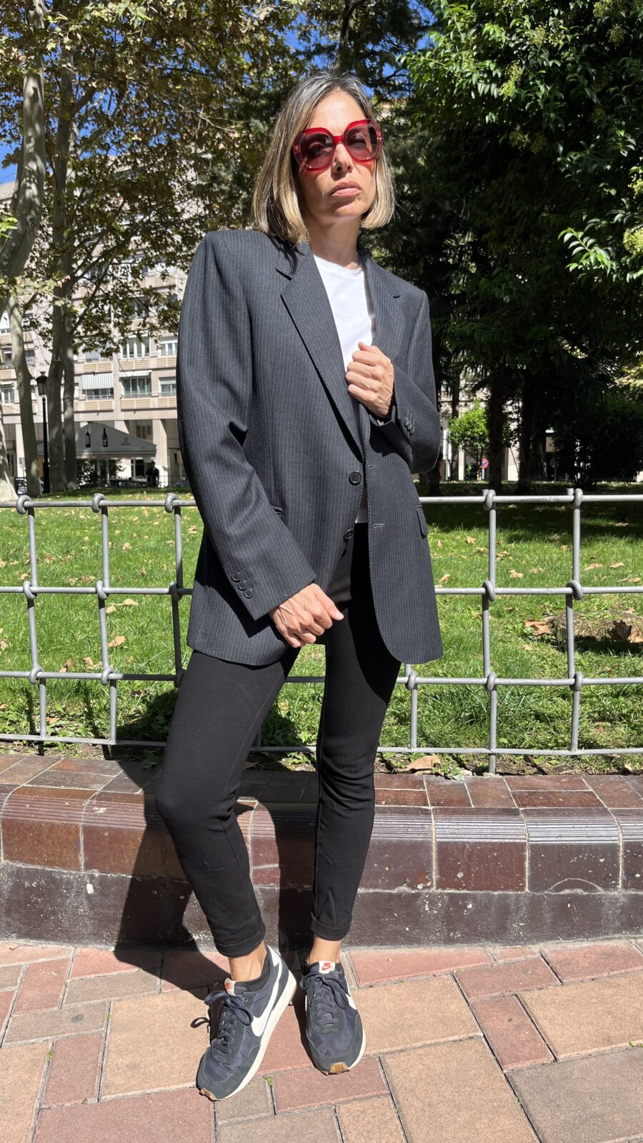 Blazer raya diplomática gris antracita finales de los 80 - Imagen 11