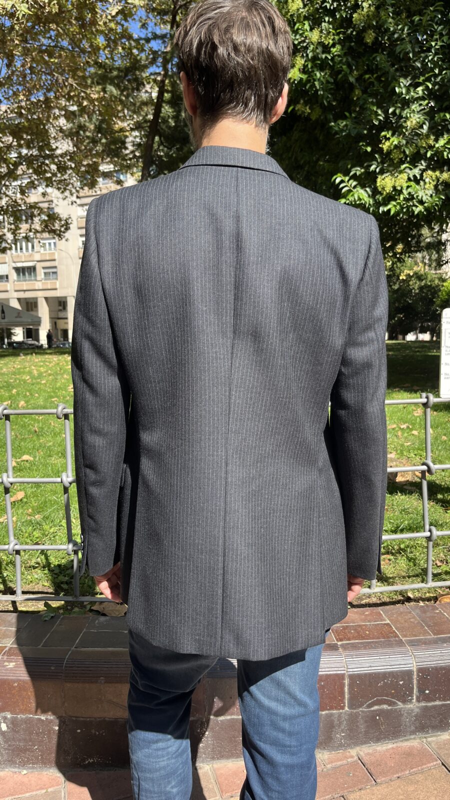 Blazer raya diplomática gris antracita finales de los 80 - Imagen 10