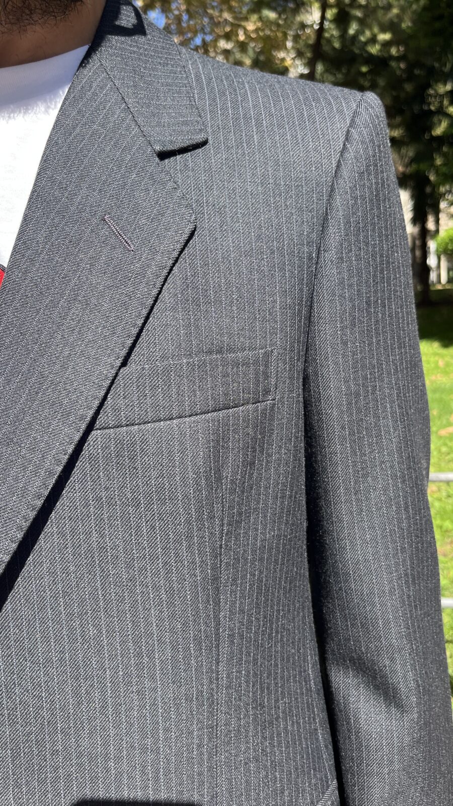 Blazer raya diplomática gris antracita finales de los 80 - Imagen 13