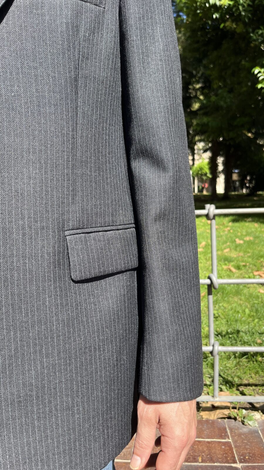 Blazer raya diplomática gris antracita finales de los 80 - Imagen 15