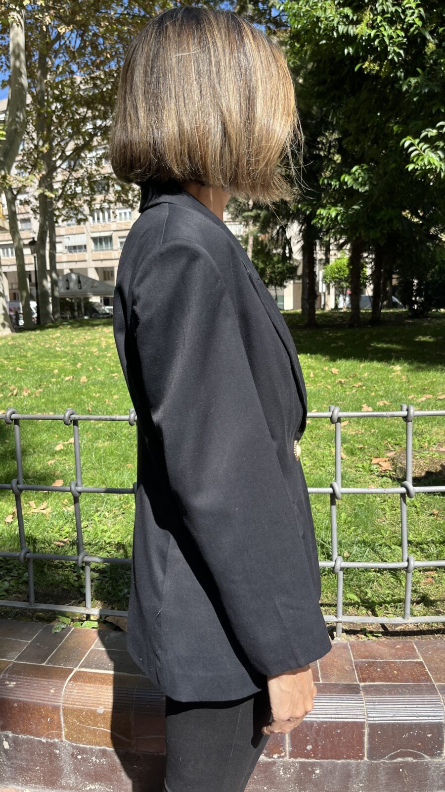 Blazer negro de un botón “José Luis Lobera” finales de los 80 - Imagen 8