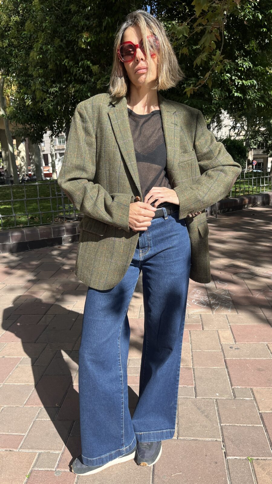Americana tweed espiga en lana Merino Emidio Tucci Años 90 - Imagen 7